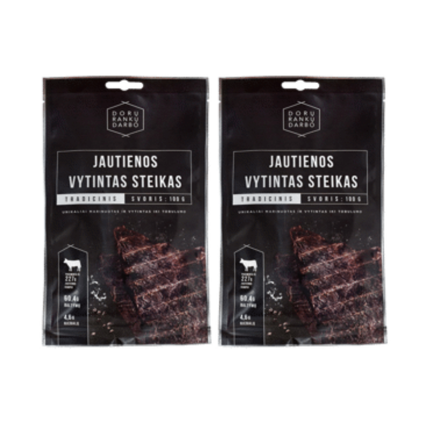 2 x Dried Beef Tradition Steak, 100g each