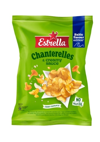 Potato crips ESTRELLA Chanterelles and Creamy sauce, 170g
