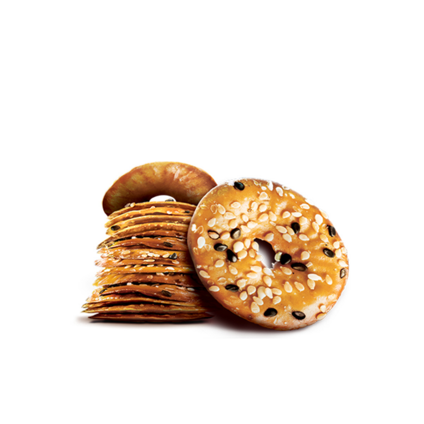 4 x ELEPHANT Baked Squeezed Pretzels with Sesame Seeds, 80g each