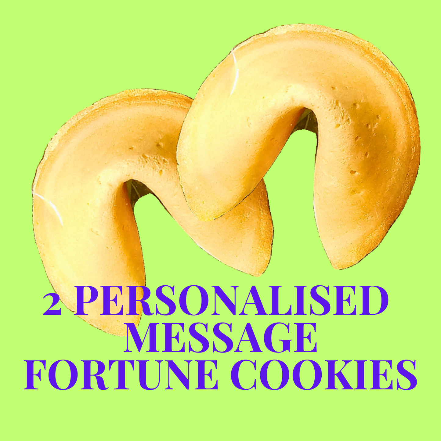 2 Personalised Message Fortune Cookies