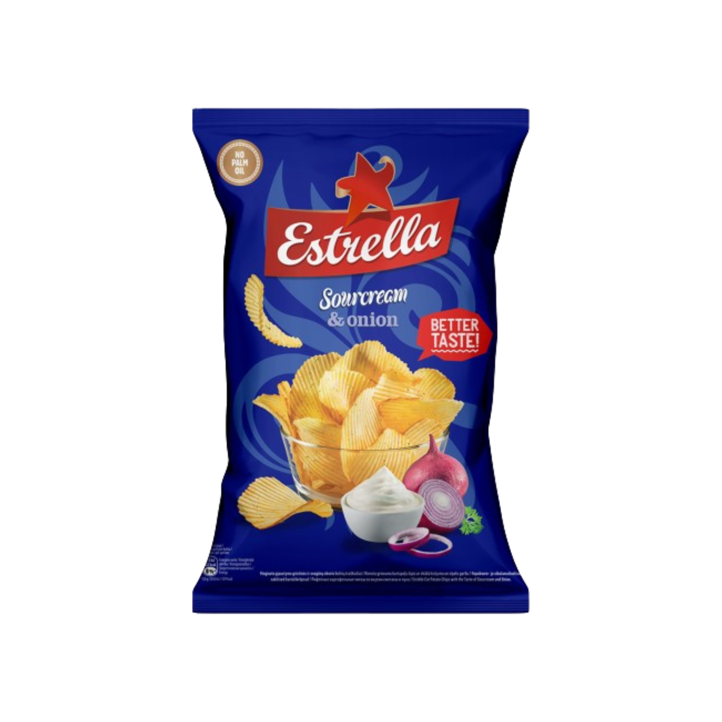 Potato crisps ESTRELLA Sour Cream and Onion flavor, 180 g