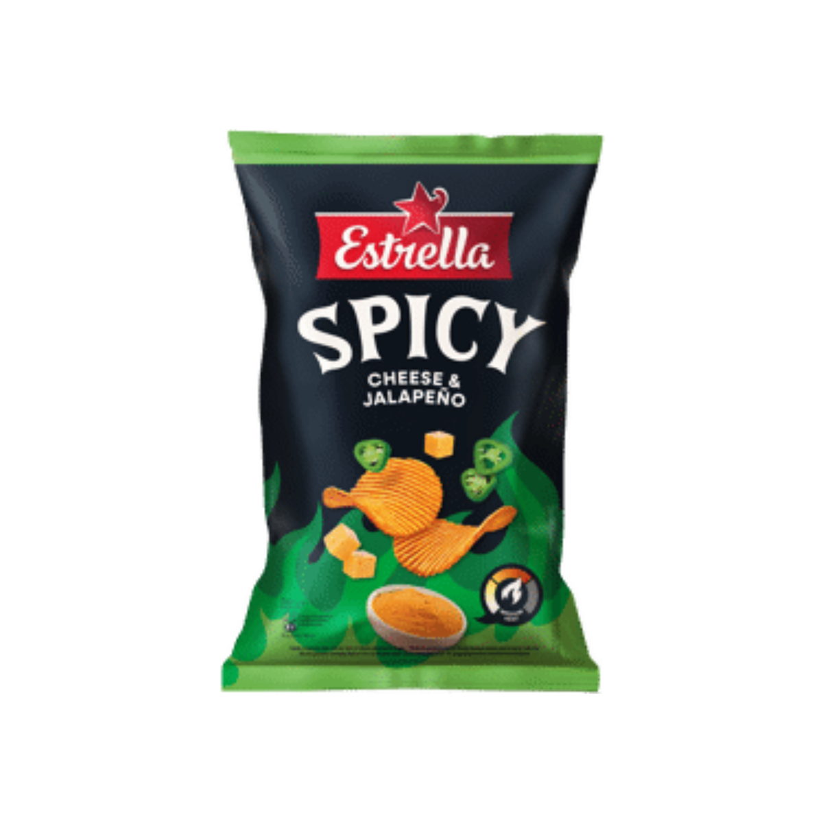 Potato crisps ESTRELLA Spicy Cheese & Jalapeno, 115g