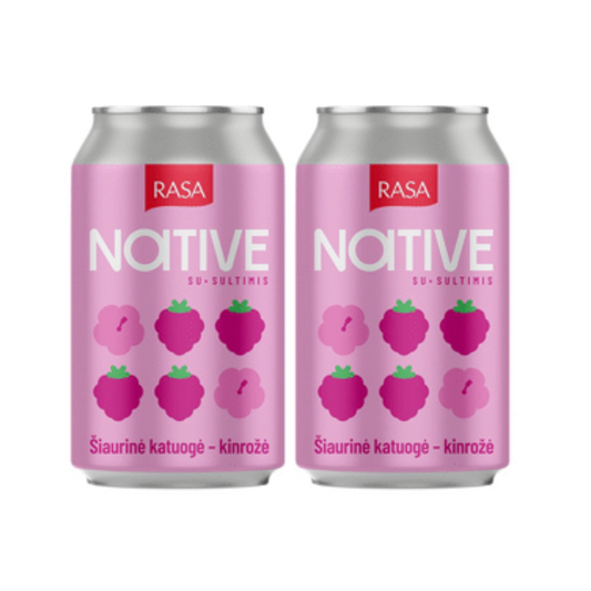 2 x Arctic Raspberry & Rose hip carbonated soft drink, 330 ml