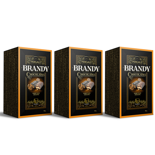 3 x Brandy Filled Dark Chocolate Candies, 190g