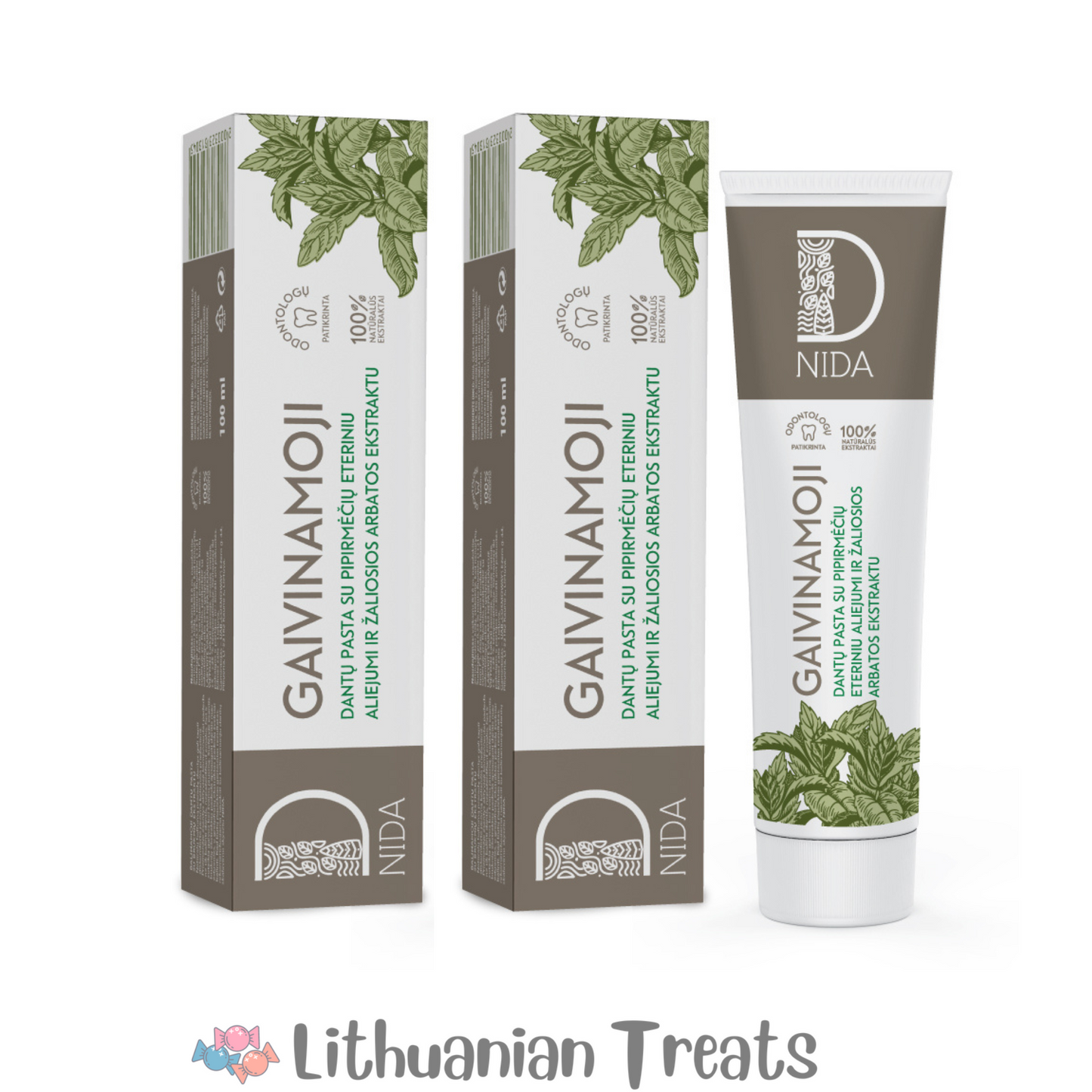 2x Toothpaste with peppermint oil, 100 ml