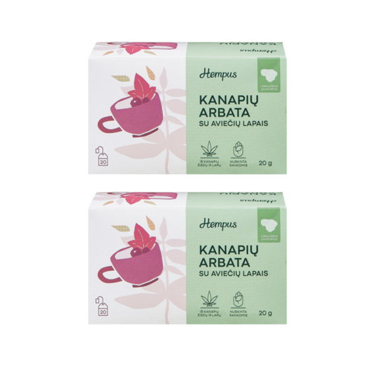 Hemp Tea with Raspberry Leaves,  20g envelopes