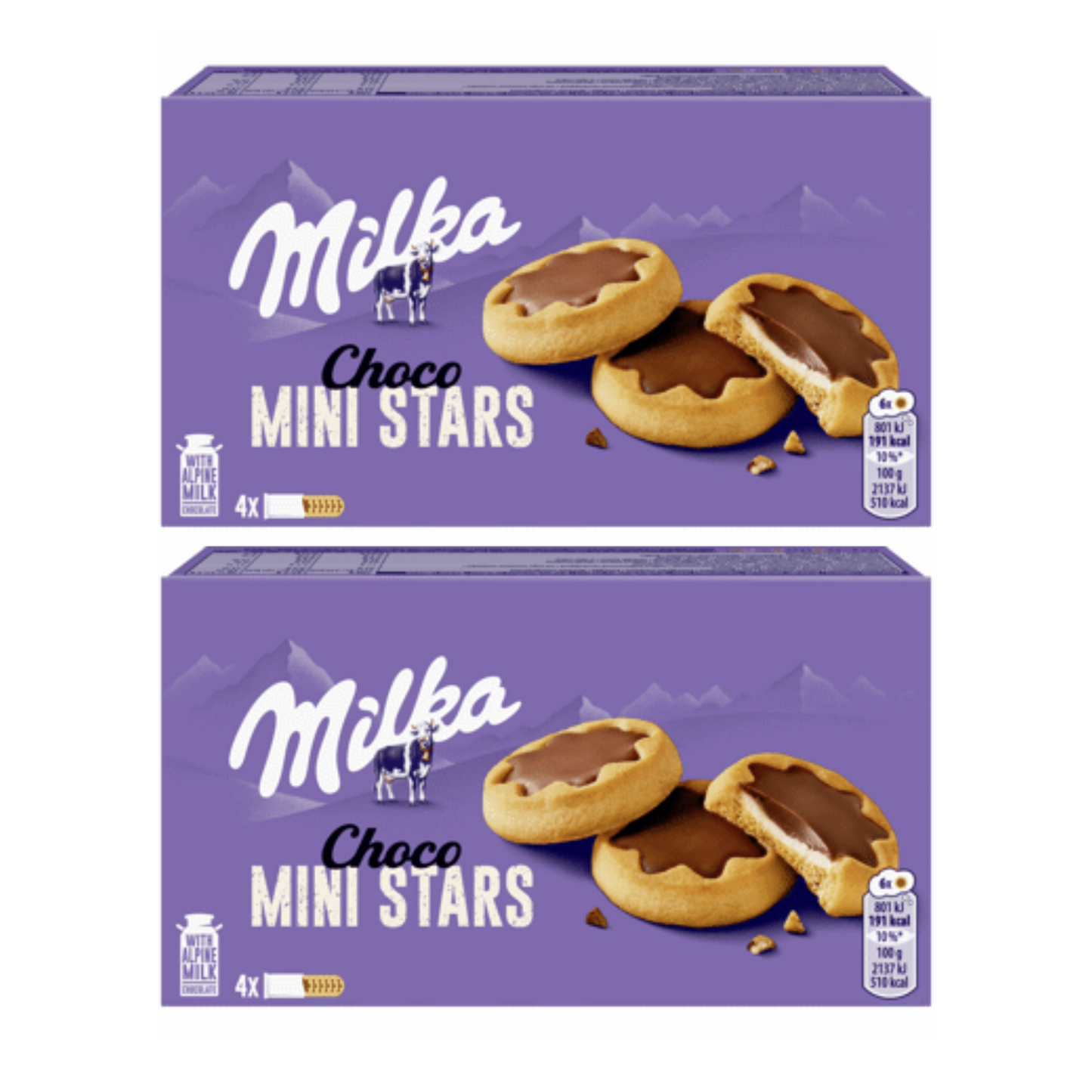 2 x Milka Choco Minis Soft Cookies Biscuits, 150g