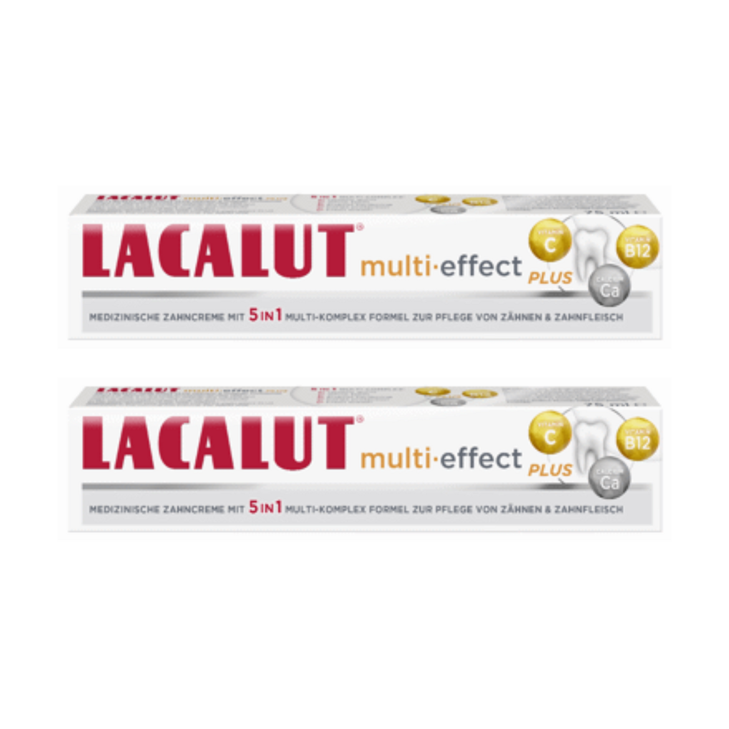 2x Toothpaste LACALUT MULTI-EFFECT PLUS 5in1, 75 ml