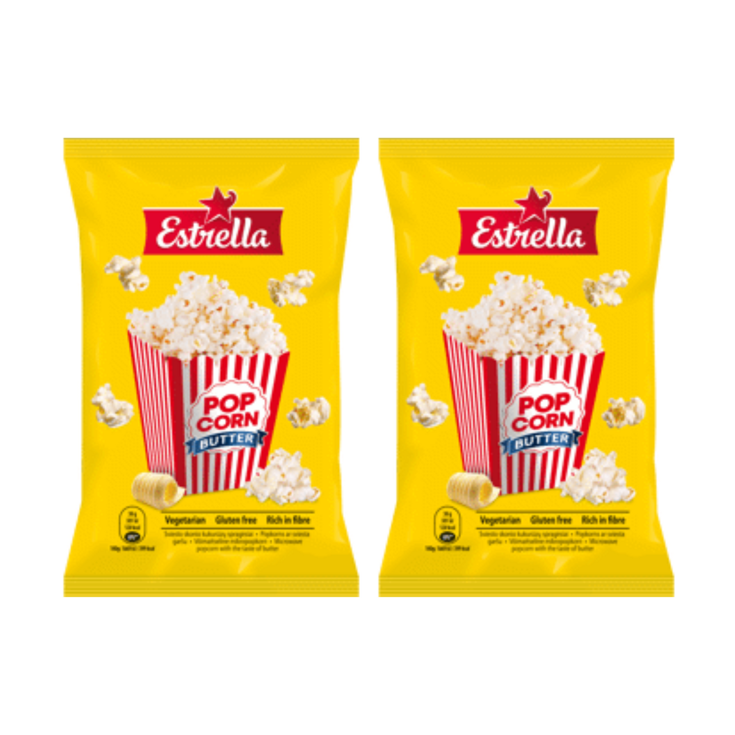 2 x Popcorn Estrella butter flavor, 90 g