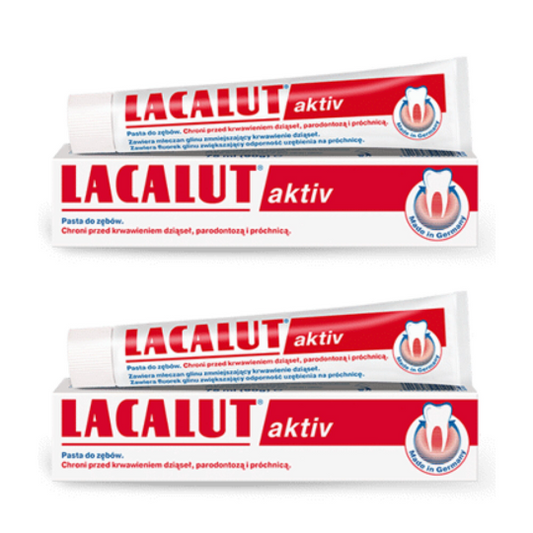 2 x Lacalut Aktiv Medical Toothpaste, 75ml